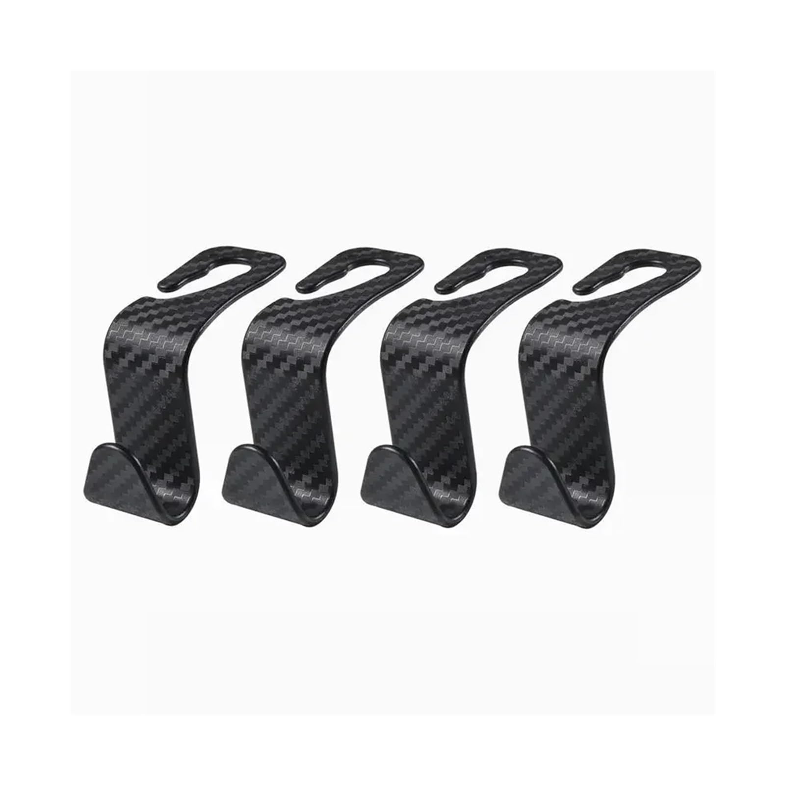 KXFVYNE 4Pack Car Carbon Fiber Hook for Bags Clips Front Headrest Organizer Holder Auto Fastener Hangers Accessories(Carbon Fiber 4pcs)