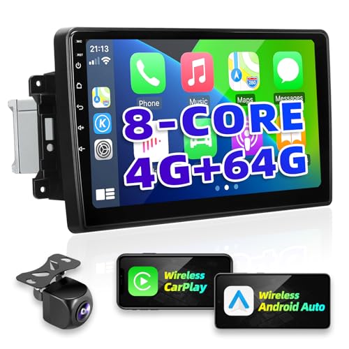 Crownyu for Jeep Wrangler JK 2007-2018 Upgrade Android Radio Compatible with Wirelessly Carplay Android Auto Car Stereo Bluetooth Navigation Touch Screen GPS 8core 4GB RAM 64GB Head Unit Media Player
