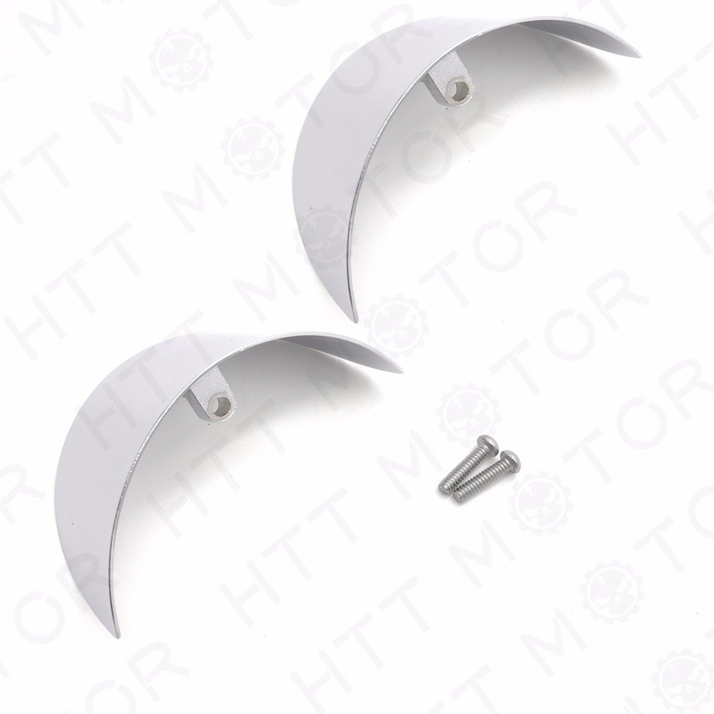 HTTMT MT325-020-CD Chrome Turn Signal Visors Compatible with Harley 86-92 FXRT 86-90 FLST 88-Later FLSTC 94-Later FLHR