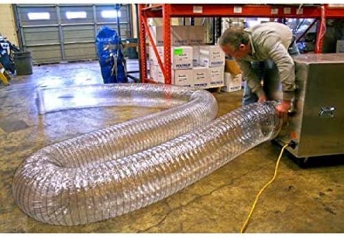 Flex Duct w/Wire, 12' x 25' Section (Clear)