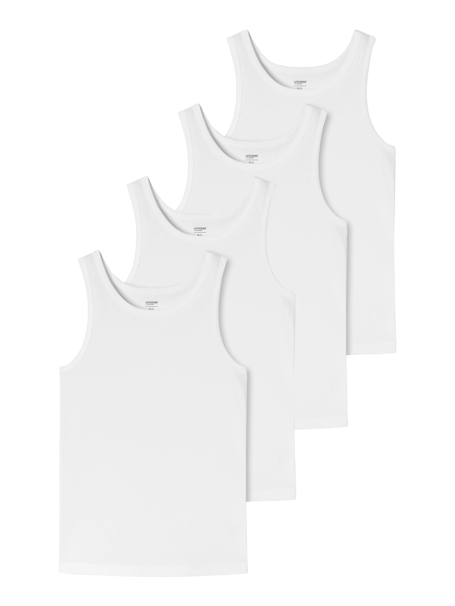 Schiesser Herren Unterhemd 4-Pack Uncover by