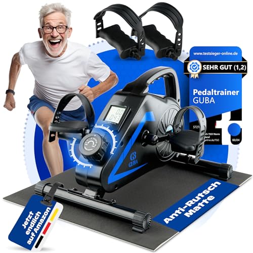 GUBA - 2 in1 Pedaltrainer [TESTSIEGER] mit Anti-Rutsch-Matte und...