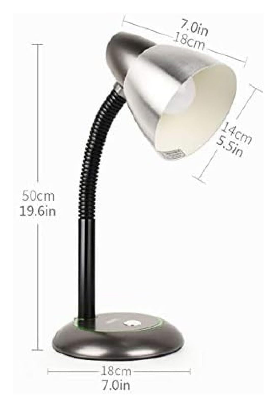 Lampa biurkowa w stylu vintage z metalu z przyciskiem, światło chroniące oczy, lampka biurkowa do czytania, lampa biurkowa do dekoracji domu, biura, salonu, lampa stołowa