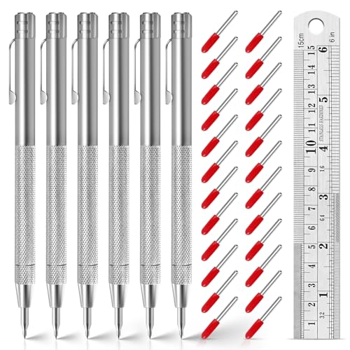 6 Pack Tungsten Carbide Scriber Tools Set