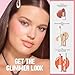 REVLON Super Lustrous Glimmer Lip Oil, Moisturizing & Tinted, Shiny Finish, Made with Plant-Based Squalane, 001 Candy Hearts, 0.13 fl oz