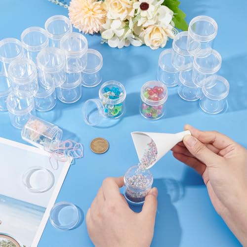 Image of BENECREAT 27 Pack Mixed Size Rectangle Mini Clear Plastic Bead Storage Containers Box Case with lid for Items,Pills,Herbs,Tiny Bead,Jewerlry Findings, and Other Small Items