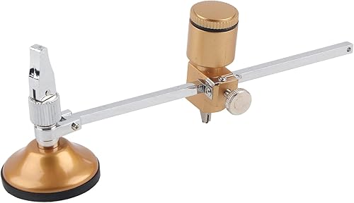 Cortador de vidrio, cortador de círculo de vidrio de rotación de 360, brújula de 15.7in de diámetro, herramienta ajustable para cortar agujeros de