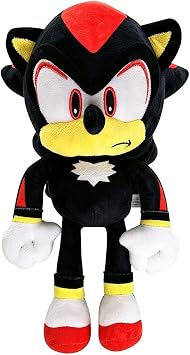 Anime Soft Plush Toys 12inch Cartoon Plush Toy Anime Plushies Dolls Toy Cute Stuffed Animal The Movie Plush Figure,Shadow, Tails, Knuckles Soft Toy for Kids Boys Girls Birthdays Gift-Black