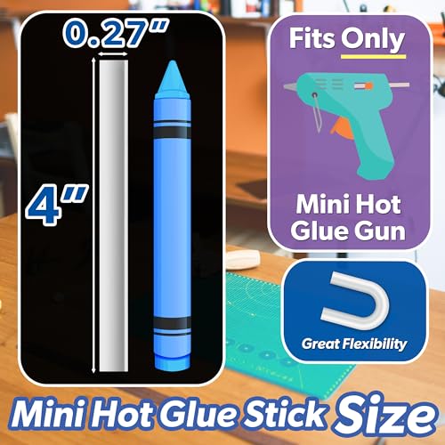 Buena Goods 200 Pack Mini Hot Glue Sticks for Mini Hot Glue Guns - 4" x 0.27" - Bond and Craft on Metal, Paper, Glass, Wood, and More - Quick Drying and Transparent Sticks Bulk - Image 2