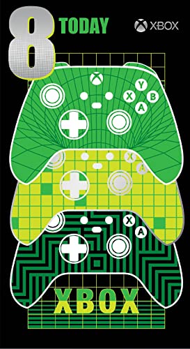 Danilo Promotions LTD Tarjeta de cumpleaños para Xbox, tarjeta de cumpleaños para niños para celebración del octavo cumpleaños, tarjeta Xbox para niños, tarjeta de cumpleaños con licencia oficial