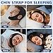 Anti Snoring Chin Strap for Sleeping – Effective Airflow Jaw Strap for Sleep, Comfortable for Snore Stopper & Improve Sleep, Anti Snore Chin Strap for Snoring - Men & Women, Black, M