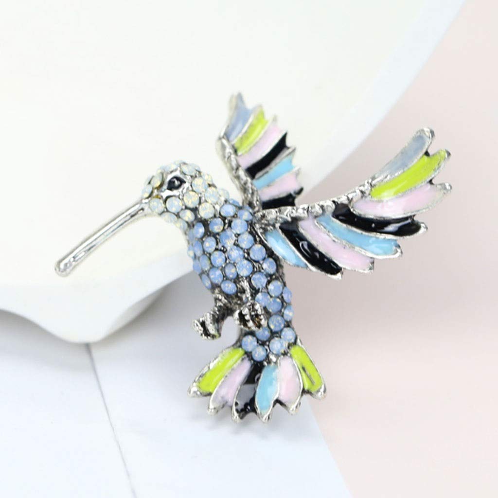 Brosche, farbige Kolibri-Brosche, Bunte Tierform-Brosche für Frauen, Party