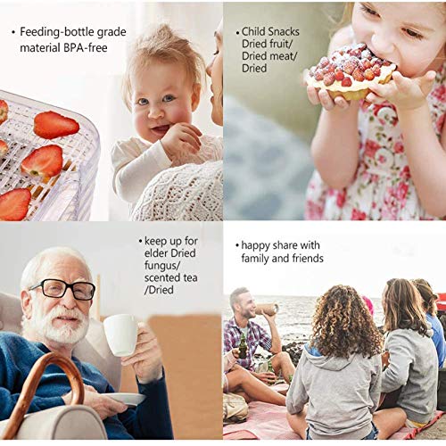 Meykey Dörrautomat mit Temperaturregler, Dörrgerät für Lebensmittel, Fleisch Frucht Gemüsetrockner mit Timer, Dehydrator, BPA-frei (8 Etagen/400W) – Bild 6