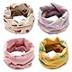 YMIFEEY 4 Stück Loop Schal Kinder Schlauchschal Jungen Mädchen Baumwolle O Ring Neck Warmer Loop Schals Nackenwärmer Winddicht Halstücher Multifunktionstuch für Winter, Frühling, Herbst (Typ B)