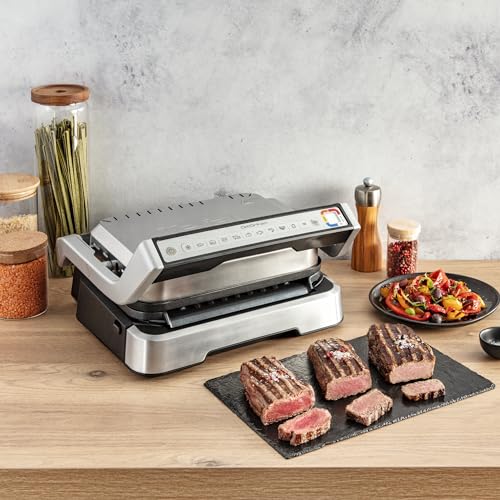 Grill Électrique Tefal OptiGrill GC773D10 9 Programmes Pliable Affichage Niveau de Cuisson - vue 9