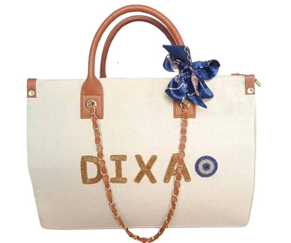 Personalized Tote Bag for Women Handmade Canvas with Custom Name | Large Size Bag for Travel, Office and Daily Use | Gift for Birthday, Anniversary and Wedding-image-33
