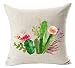 Gspirit 4 Pack Plantas suculentas Algodón Lino Decorativo Throw Pillow Case Funda...