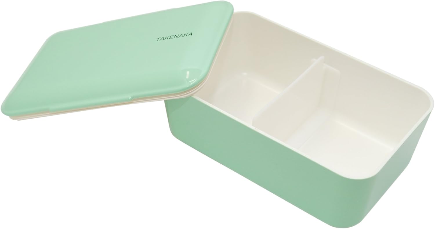 Bento Bite from TAKENAKA, Eco-Friendly and Sustainable Japanese Style Bento Lunch Box, Made of Recycled Plastic Bottles(Peppermint)