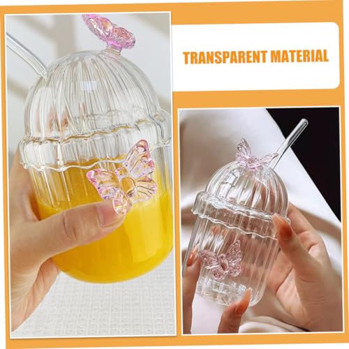 Gobelet en verre 3D avec paille récipient réutilisable 400 ml - 8