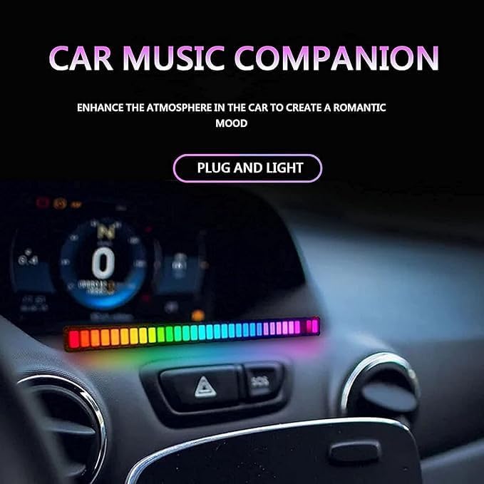 Image of 32-Bit RGB Rhythm Light Sound Control Voice Activated for Desktop Table Gaming Room Car TV DJ and Home Rechargeable | Night Light (Rhythm-Light)