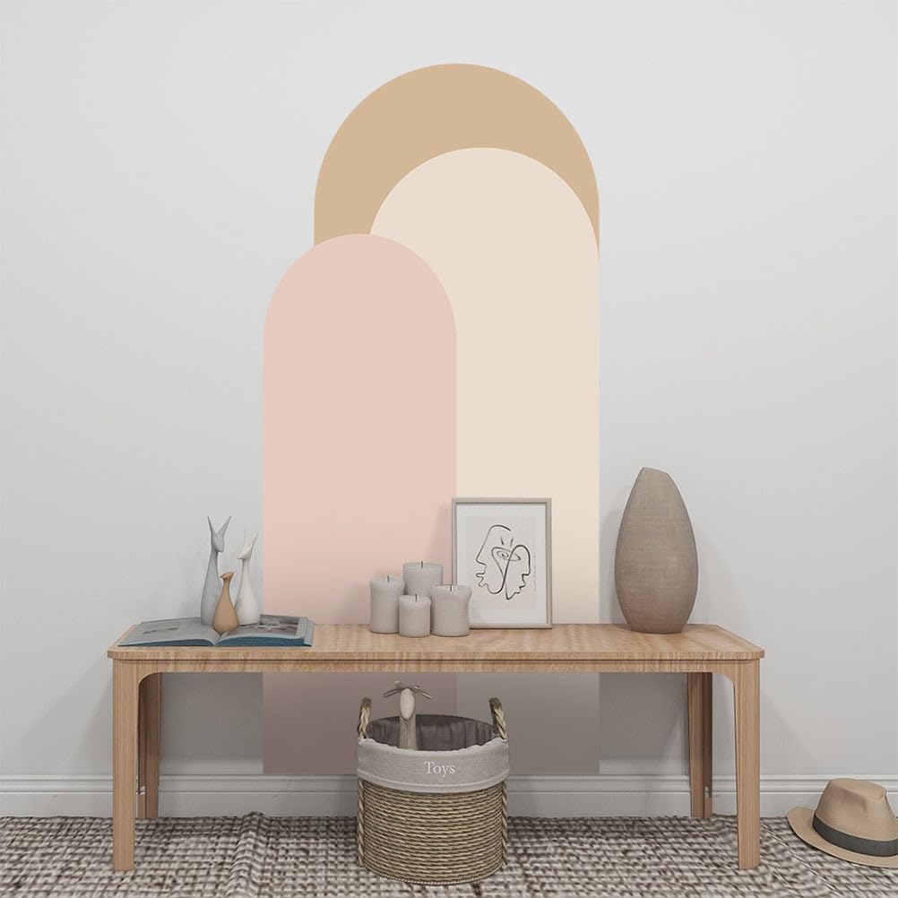 Gadpiparty 1 Feuille Autocollant Mural Géométrique Stickers Muraux Décor À La Maison Grand Boho Papier Peint Mur Art Fenêtre Décalque Mur Art Amovible Chambre Décalque Pvc
