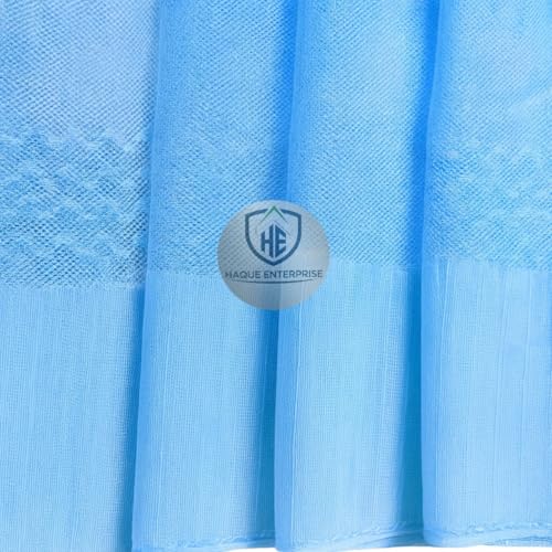 Image of King Size Mosquito Net, Double Bed Machardani, Full Protection Folding Design, 6x7 ft (Blue)