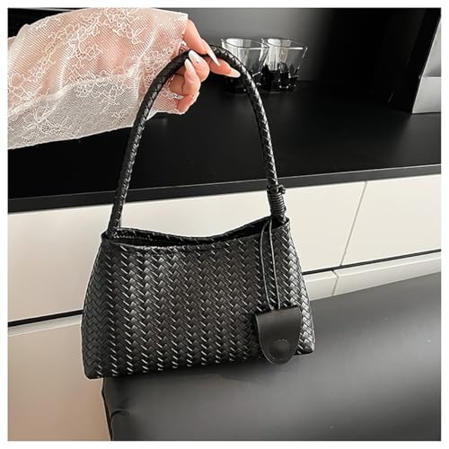 Bolso Hobo Tejido para Mujer de Cuero Vegano miniatura 3