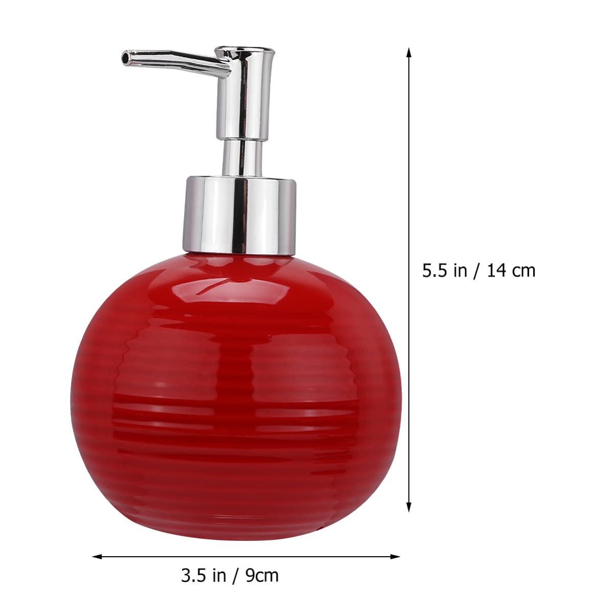 Rote Keramik-pumpflasche Für Lotion-quetschspender Porzellan-spenderflaschen Für Badezimmer Unisex Einfach Zu Verwenden