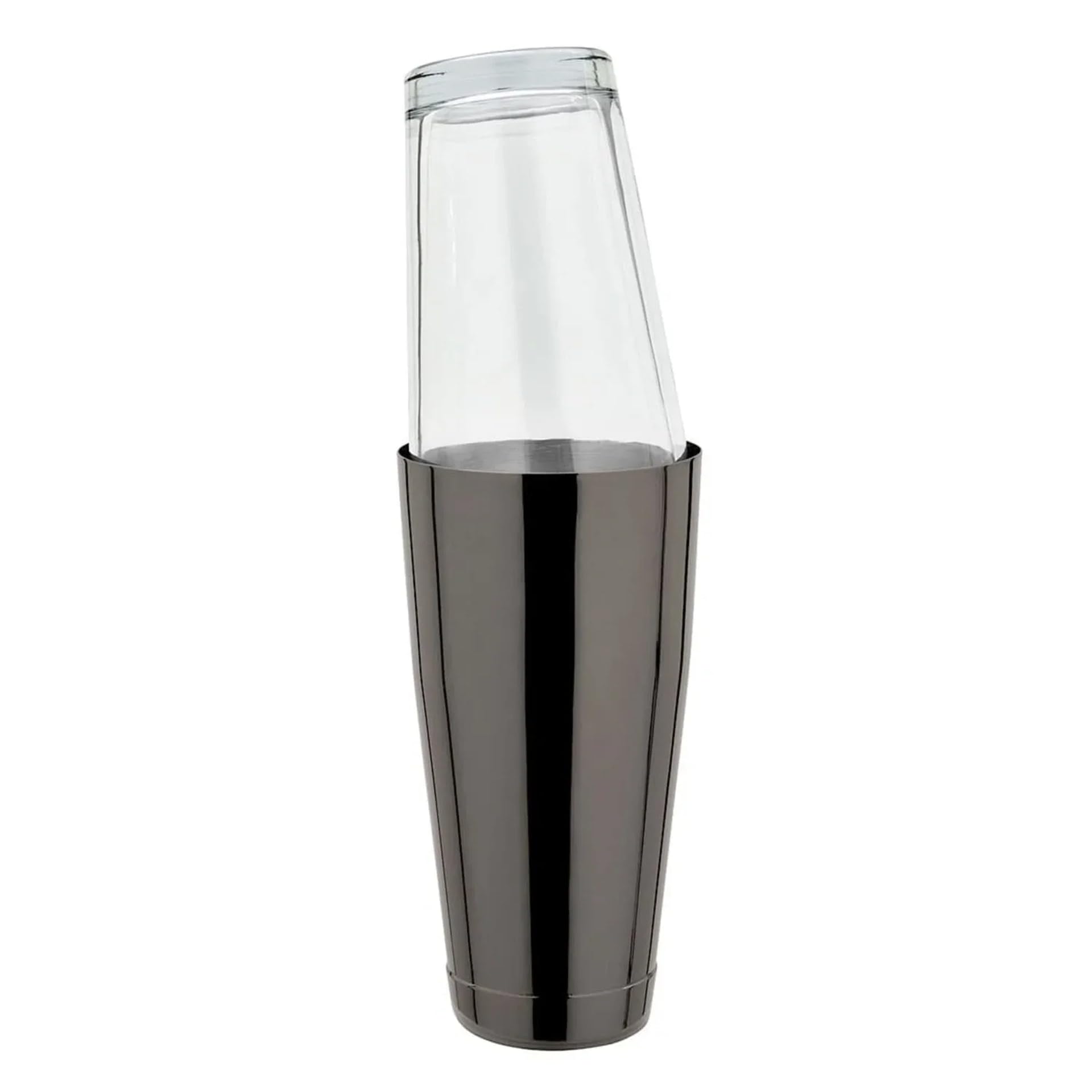 Boston Shaker 28oz Acero Inoxidable Gunmetal Black con Vaso Mezclador Americano Original, Doble Placa Base Estable, Duradero para Cócteles Profesionales