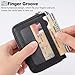 Mayski Credit Card Holder, Zipper Credit Card Wallet for Women, Small Accordion Card Cases Holder, KeyChain Wallet, Business Card Cases, Black