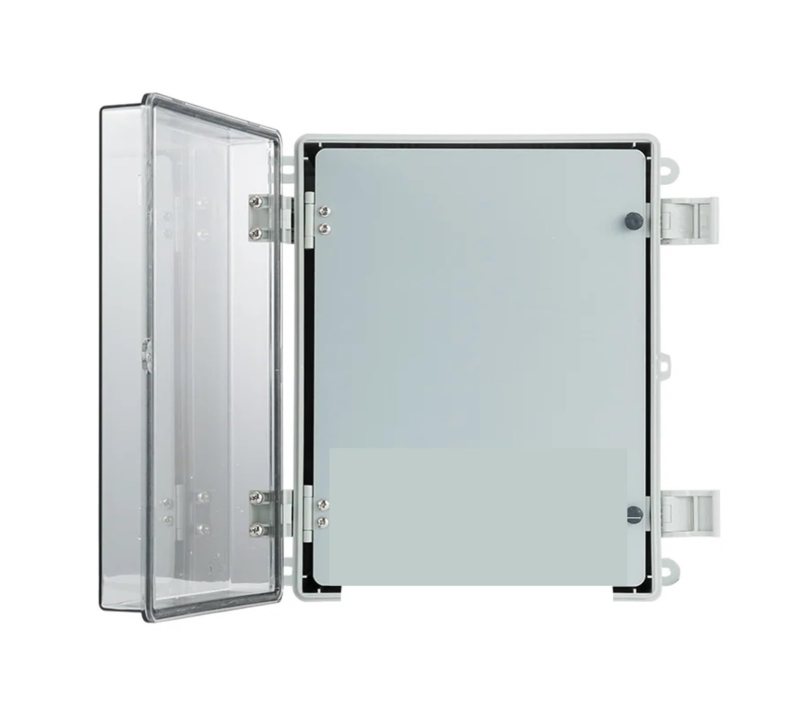 Caja eléctrica impermeable IP65 ABS, caja de distribución de energía de plástico transparente retardante de llama, puerta doble con bisagra de hebilla(AHTZ 500 600 220mm)
