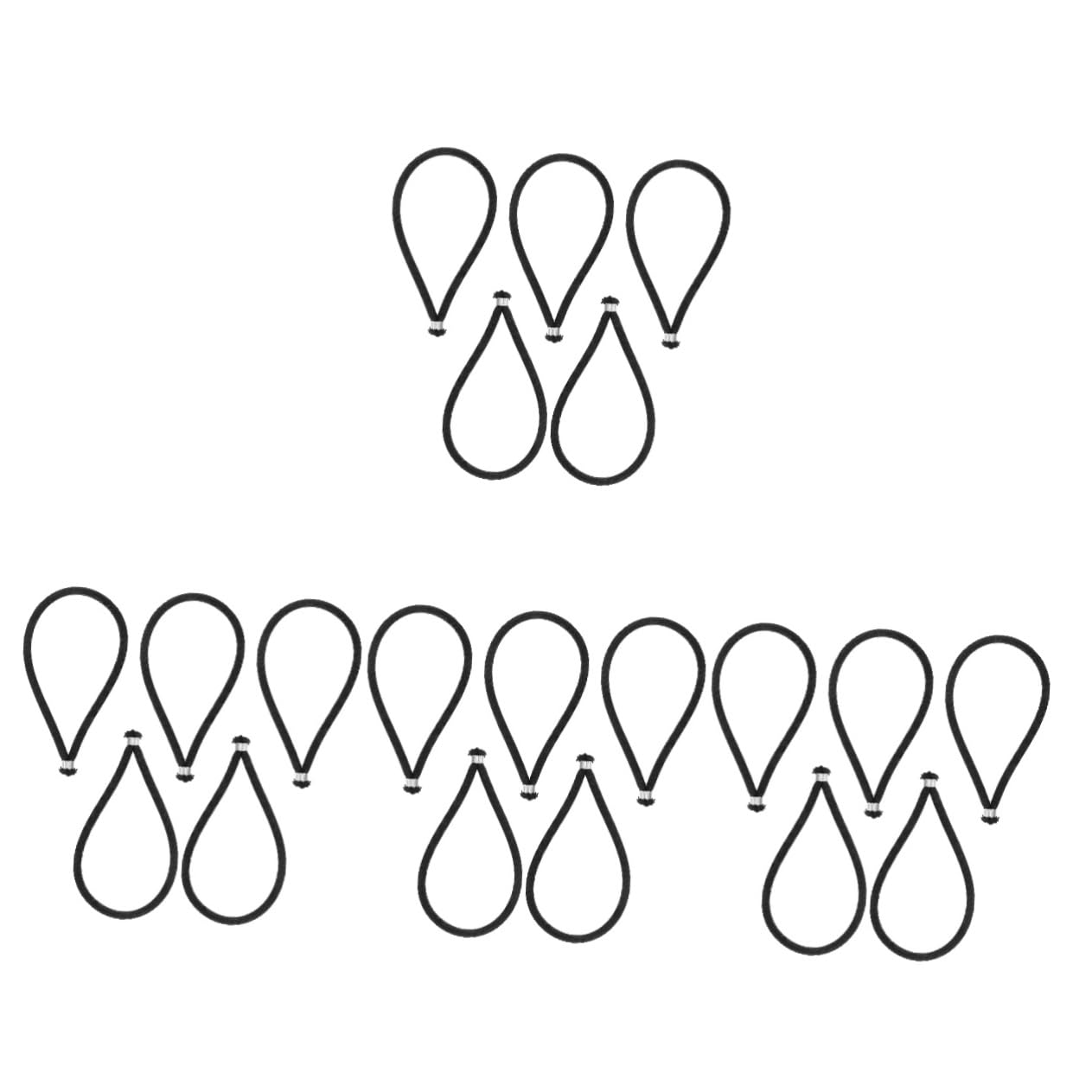 TOYANDONA 20 Pcs Elastic Bungee Cords for Tent Fixing and Trampoline Replacement Outdoor Tie Down Straps Durable Camping Accessories โ image 1