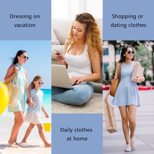 Image of ALAZA Women's Summer Dress Sun Dress Sleeveless with Pockets
