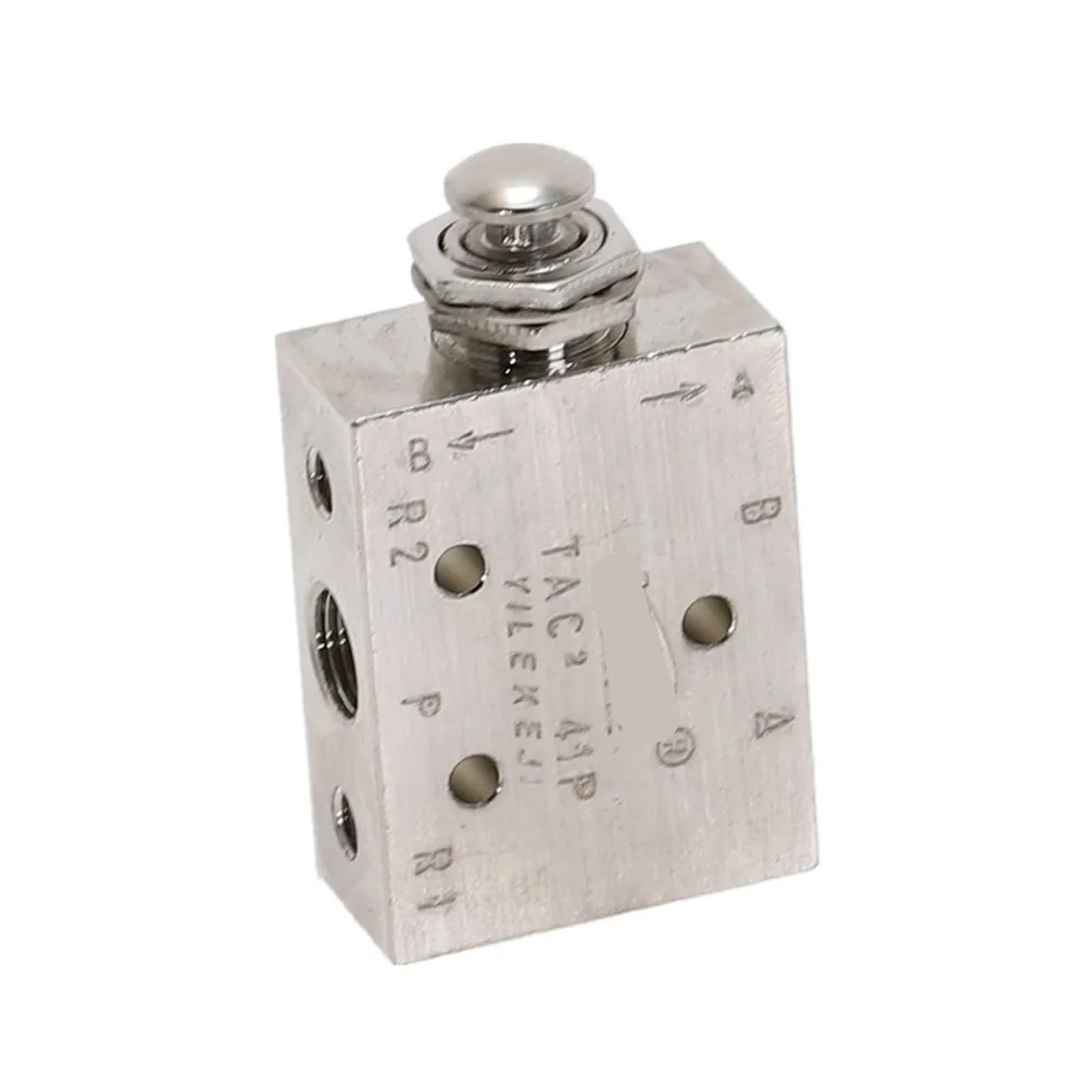 Interrupteur à bouton-poussoir métallique 5 voies vanne mécanique filetage mâle 1/8
