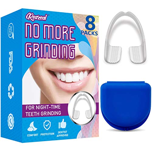 Mouth Guard for Grinding Teeth and Clenching Anti Grinding Teeth Custom Moldable Dental Night Guard Professional Dental Night Guards to Prevent Bruxism/Pack of 8