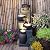 AXUSKY 4-Tier Outdoor Water Fountains with LED Lights 37.4”H Floor Standing Indoor Water Fountains for Garden Patio Deck Porch Yard Art Decor