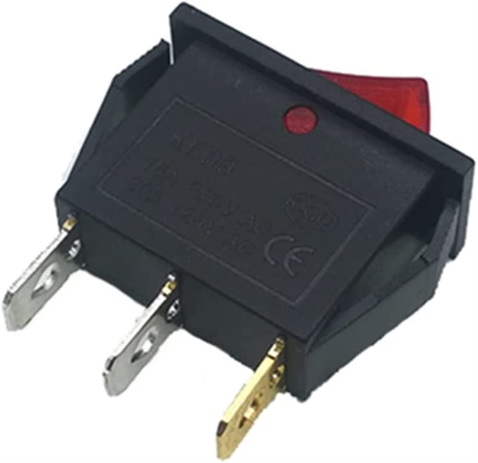 Alternar encendido-apagado, interruptor, interruptor basculante 20 piezas 50 piezas KCD3 30 * 13 mm SPST 3PIN 15A 250V Posición de encendido / apagado Interruptor basculante de barco a presión con luz