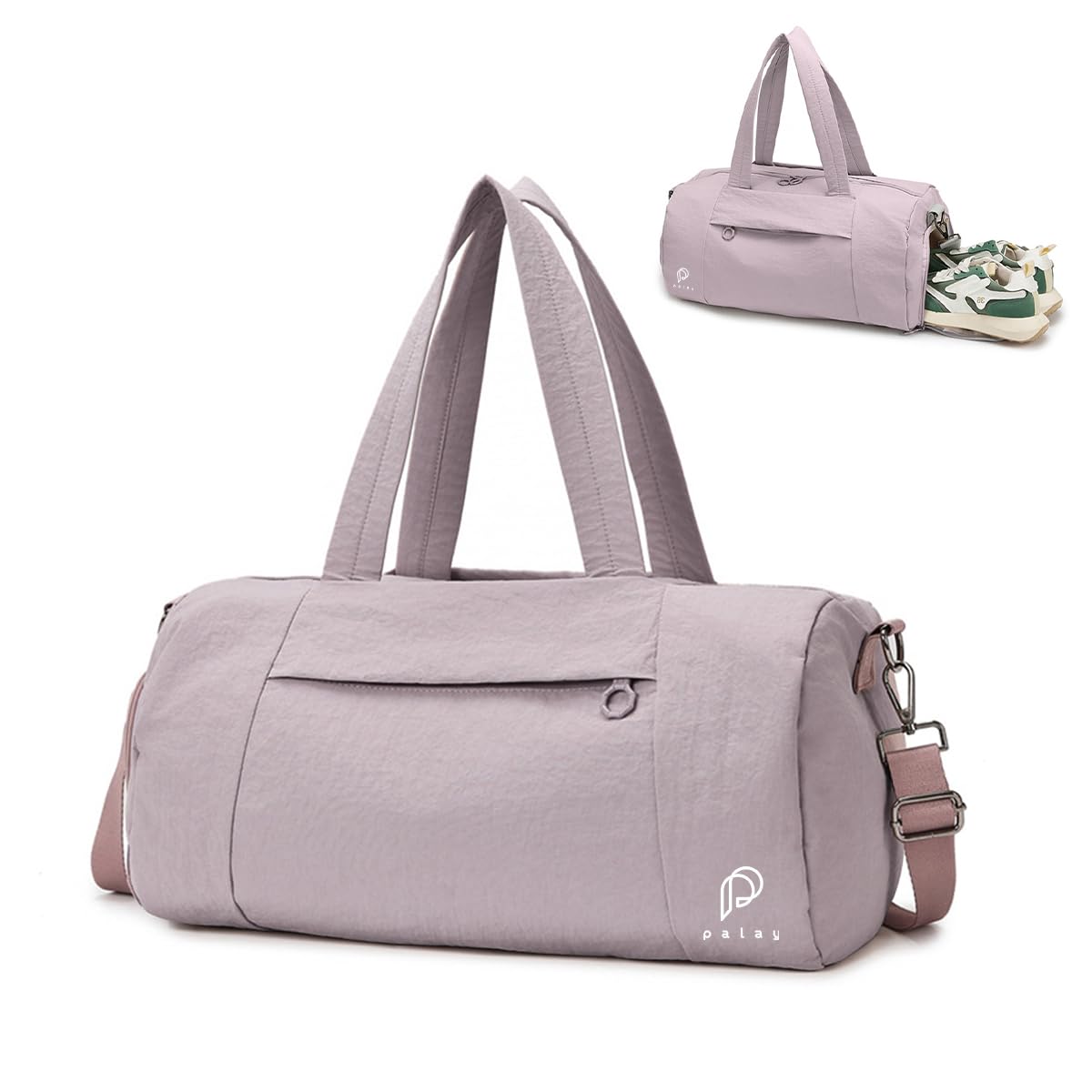 Gym Bag for Women Travel Duffle Bag Dry Wet Separation with Independent Shoe Bags Nylon Waterproof and Scratch Resistant Traveling and Exercising Fitness