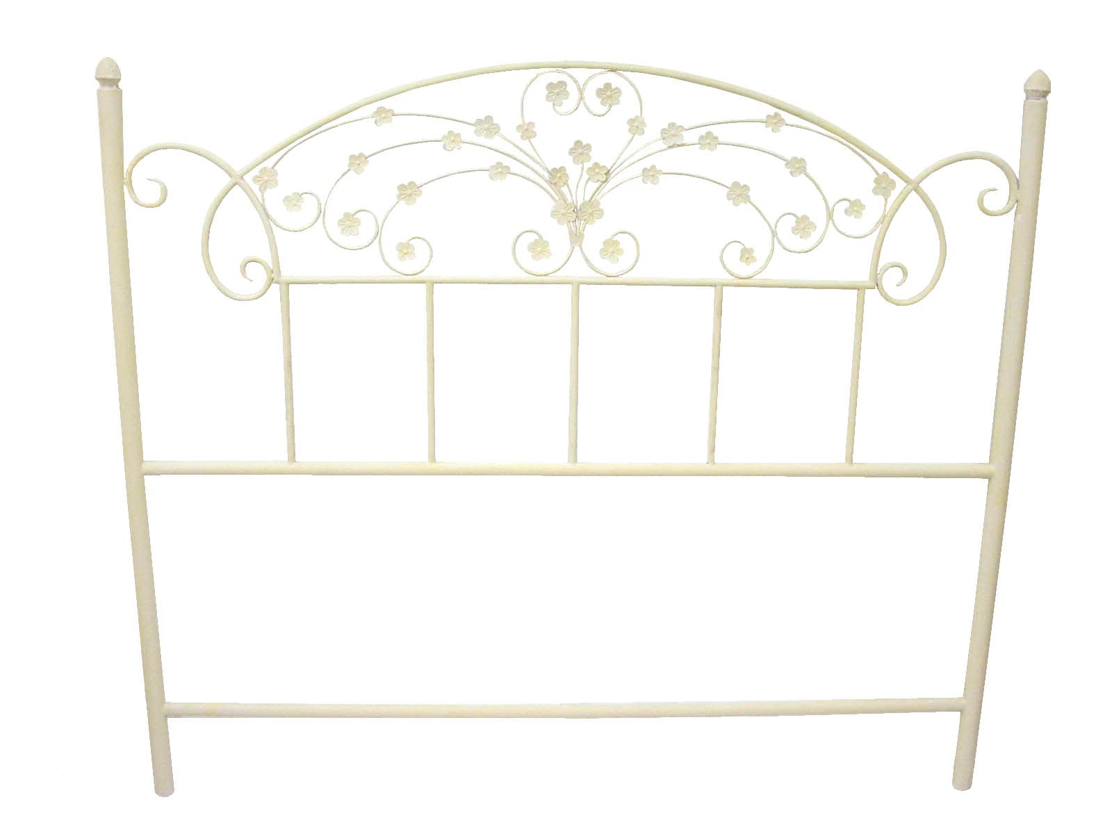 Cabezal CABECERO Hierro FORJA para Cama 150 CM Margarita Crema Blanco Hueso