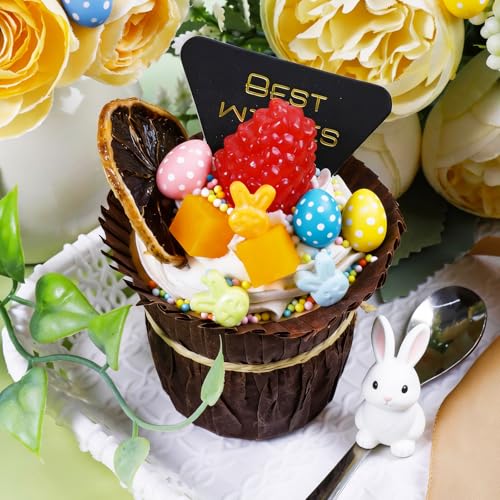Image of Easter Sprinkles Edible,130g /4.6oz Pastel Sprinkles for Cake Decorating with Easter Egg Carrot Bunny Jimmies and Nonpareils in 5-Cell, Ice Cream, Donuts, Macaron Toppings Supplies