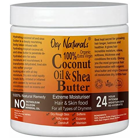 Head to Toe 24 Hour Moisturizer Coconut Oil & Shea Butter Moisturizer For Dry Itchy Scalp & Skin Total Moisture 500g Cover