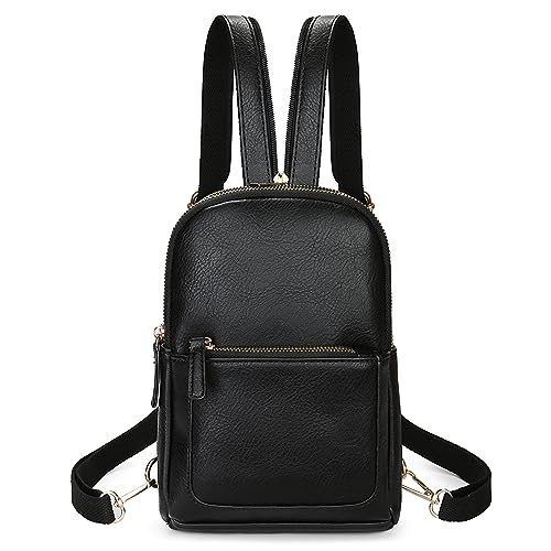 YALUXE Sling Bags for Women Leather Crossbody Bag Trendy Crossover Chest Bag with Convertible Zipperable Strap3