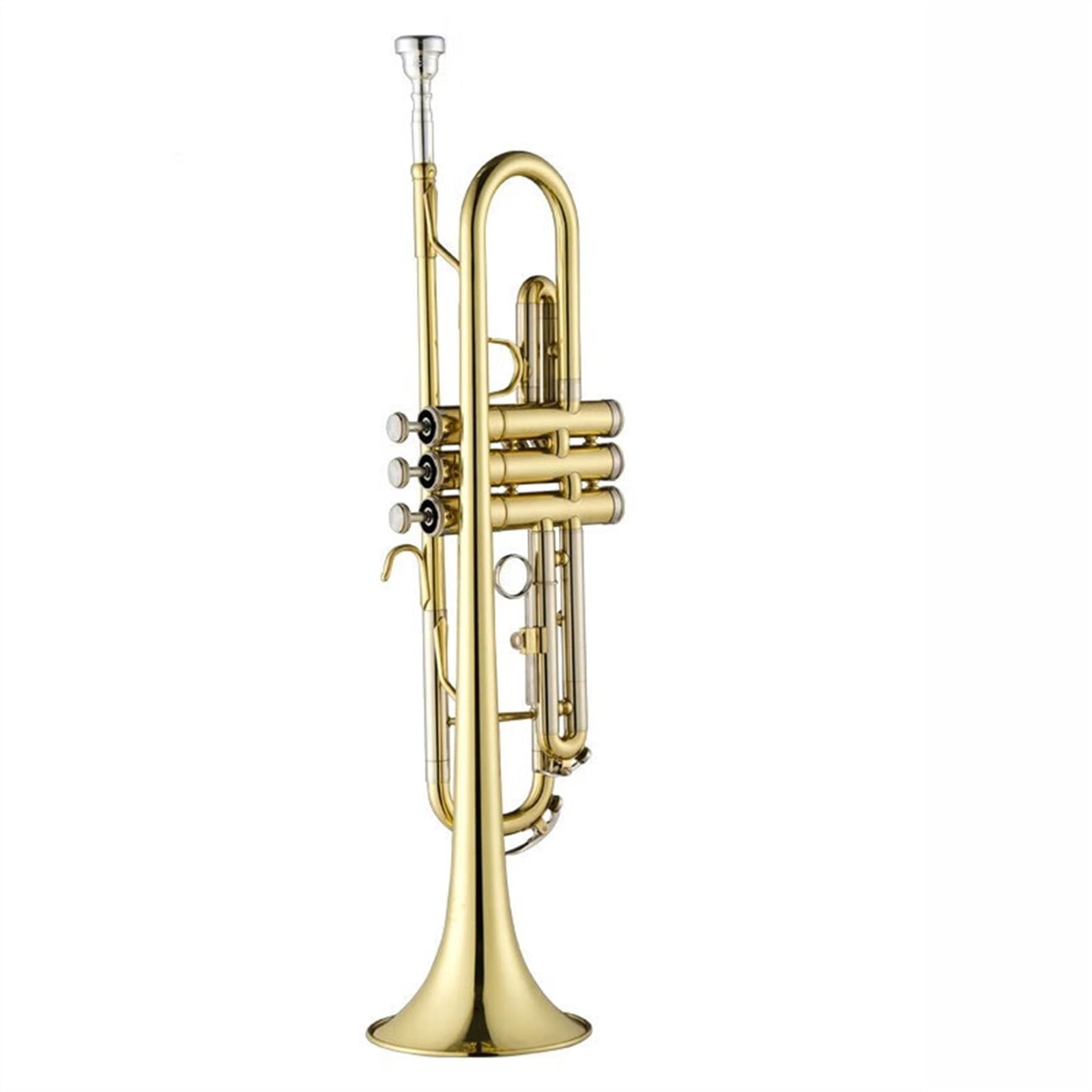 Trombette Tromba Si Bemolle Strumento A Fiato Professionale Per Adulti Principianti Ottone Laccato Acciaio Inossidabile Tono(Gold)