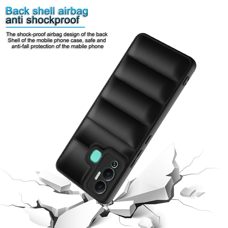 Amazon Solimo Puffer Case for Infinix Hot 12 Play - Black - Image 5