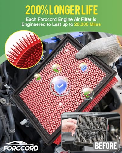 Image of Cabin & Engine Air Filter Kit for 2014-2018 Chevrolet Chevy Silverado | Replace#CF11809 CA8755A, Activated Carbon Cabin Filter, Air Filter Combo Replacement Car Accessories