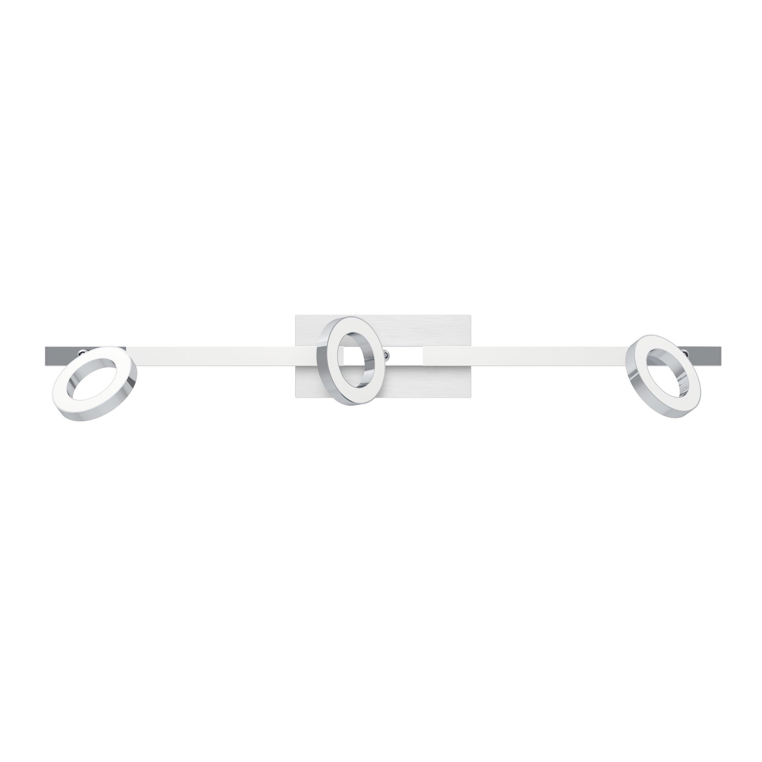 EGLO LED Deckenlampe Cardillo, 3 flammige Deckenleuchte | Deckenstrahler aus Alu, Metall und Kunststoff, Wohnzimmerlampe in Chrom, LED Flurlampe warmweiß