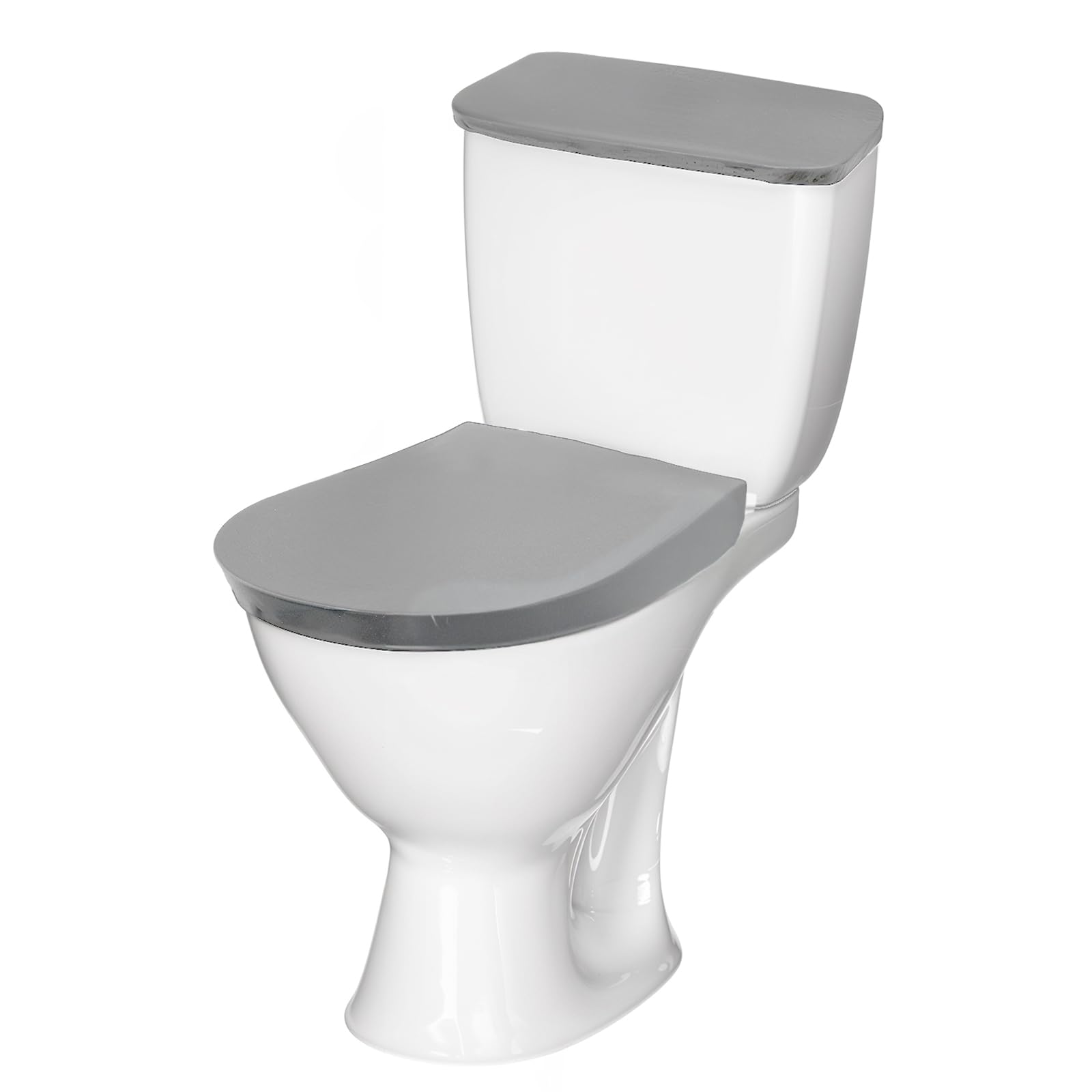 Grey Toilet Lid & Tank Covers - Protect & Decorate -7