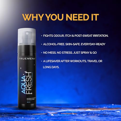 Image of Aqua Fresh Intimate Spray for Men 100ml - pH Balanced, Anti-Bacterial, Anti-Itch, Anti-Odour | with Aloe Vera & Tea Tree | Dermatologically Tested
