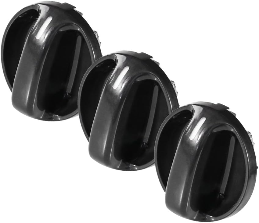 AC Climate Control Knob Set of 3, Replaces 55905-0C010, 559050C010 - Compatible with Toyota Tundra 2000, 2001, 2002, 2003, 2004, 2005, 2006 - Air Conditioner Replacement Switch