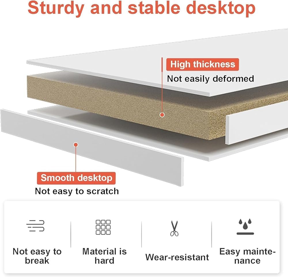 Tavolo da banco per reception, moderno bancone anteriore con cassetto e ripiani, struttura in MDF per ufficio, salone di bellezza e hall